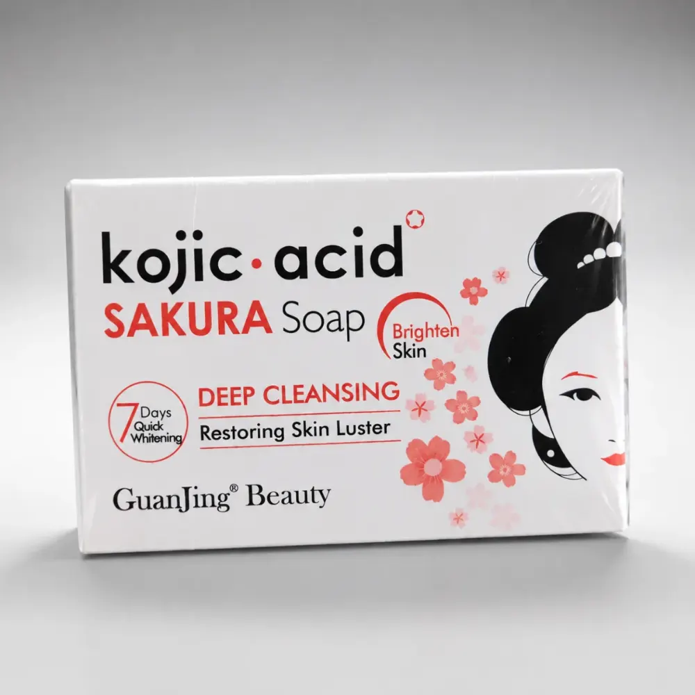 Savon Kojic Acid Sakura GuanJing Beauty - Nettoyant Éclat Visage & Corps