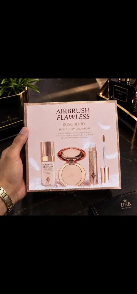 Coffret Maquillage Rose Berry Airbrush Flawless 3 Pièces