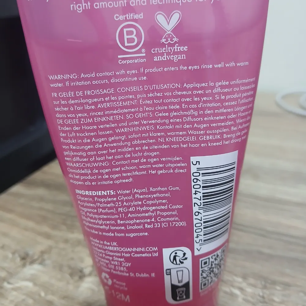Umberto Giannini Curl Jelly Gelée de Froissage Cheveux Bouclés 200ml