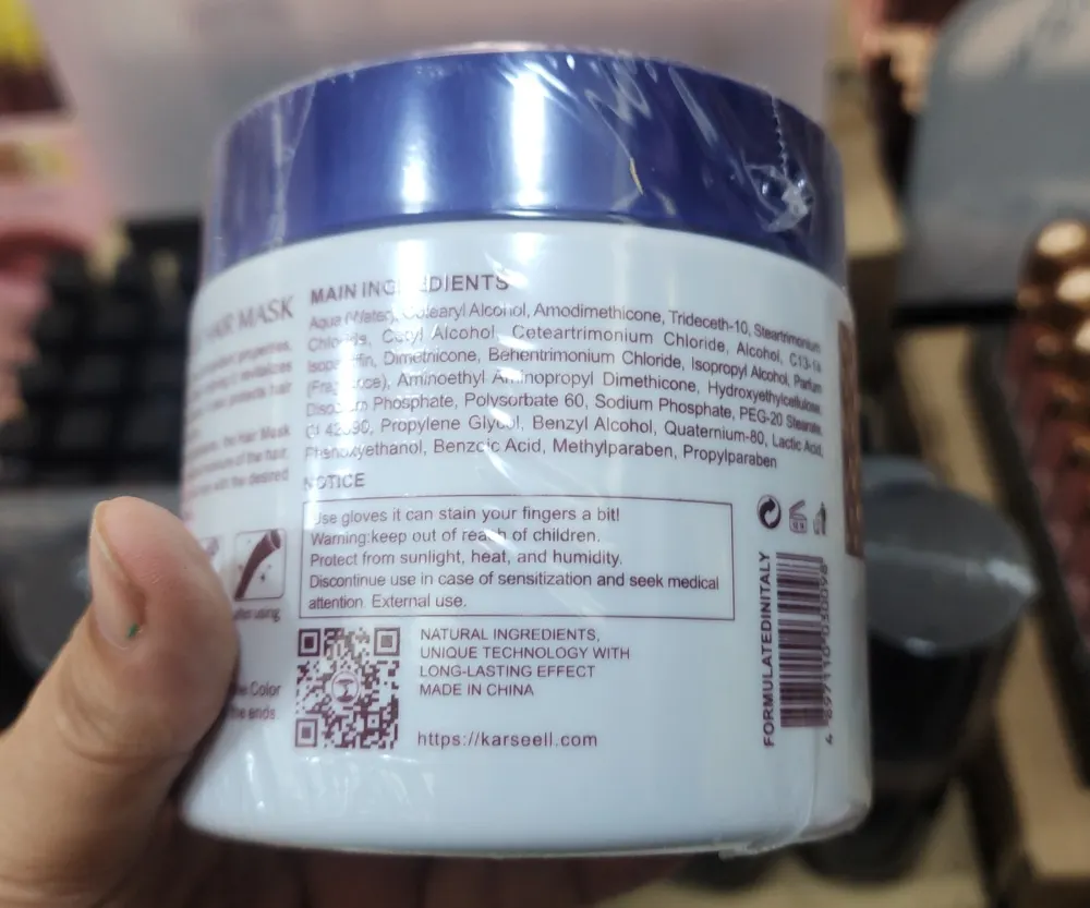 Masque Capillaire Pigmenté Bleu Karseell Maca Power 500ml