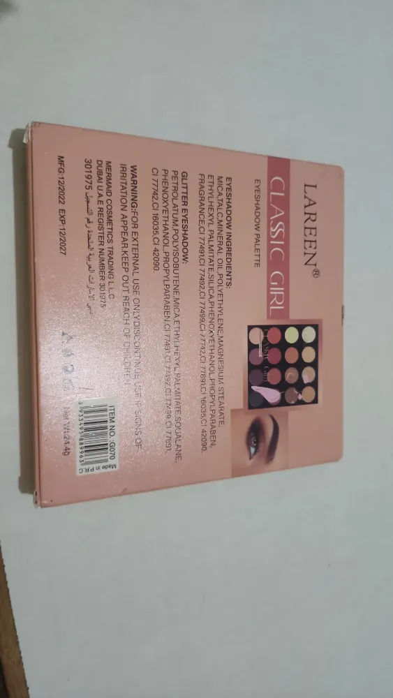 Palette de fards à paupières LAREEN Classic Girl 16 teintes