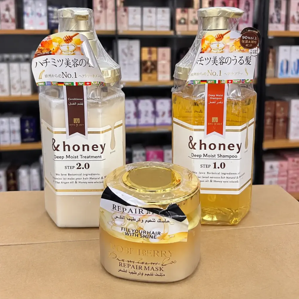 Pack x3 &honey Deep Moist : Shampooing 1.0, Soin 2.0 & Masque